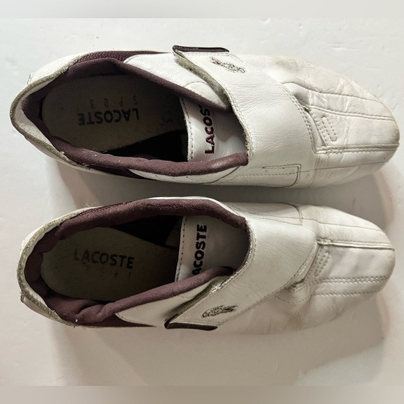 Lacoste Sport Women’s White & Burgundy Slip-On Sneakers Size 5 Velcro Shoes - Picture 12 of 12